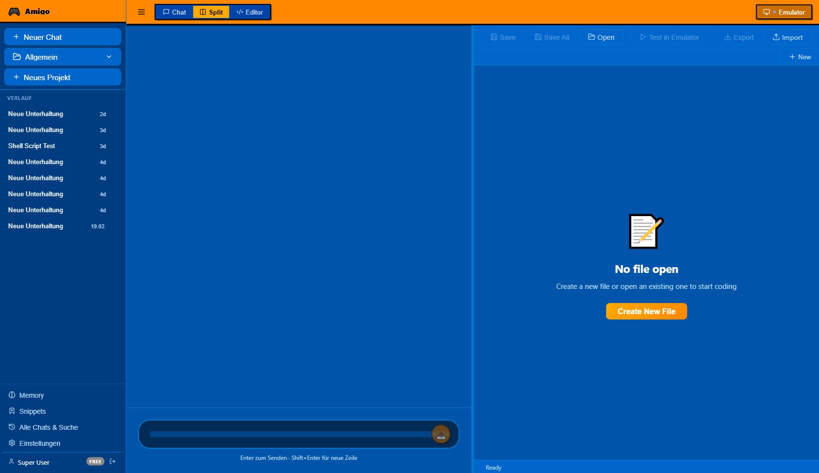 Login screen in Retro theme