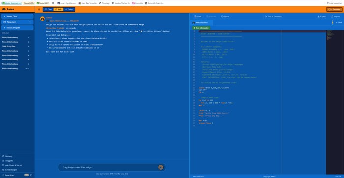 Split view: Chat + Editor